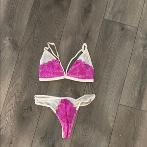 NWT Pink Lace Lingerie Set